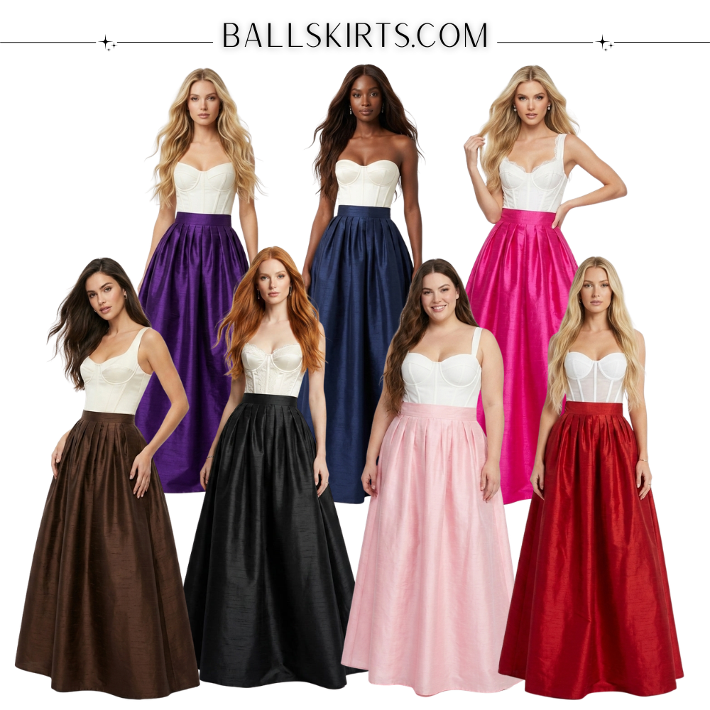 Faux Dupioni Ballskirt "Stephanie" - Any Size, Any Length