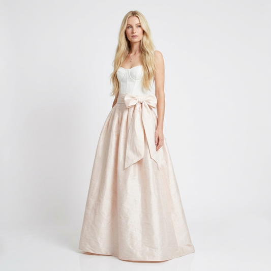 Silk Dupioni Ballskirt "Belle Too" with Sash Bow - Any Size, Any Length