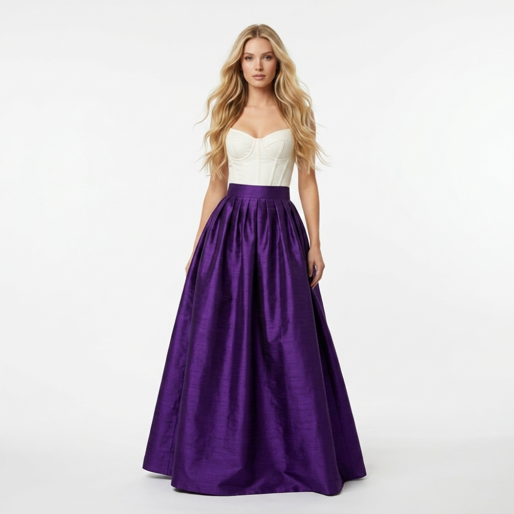 Faux Dupioni Ballskirt "Stephanie" - Any Size, Any Length