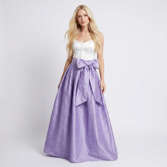 Silk Dupioni Ballskirt "Belle Too" with Sash Bow - Any Size, Any Length