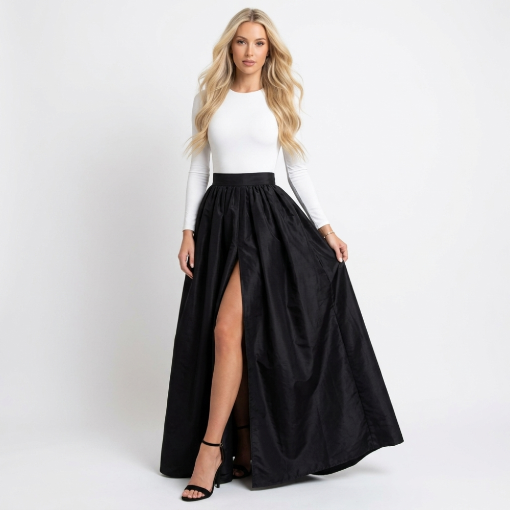 Satin Taffeta Ballskirt "Willow" - Custom Handmade Any Size, Any Length