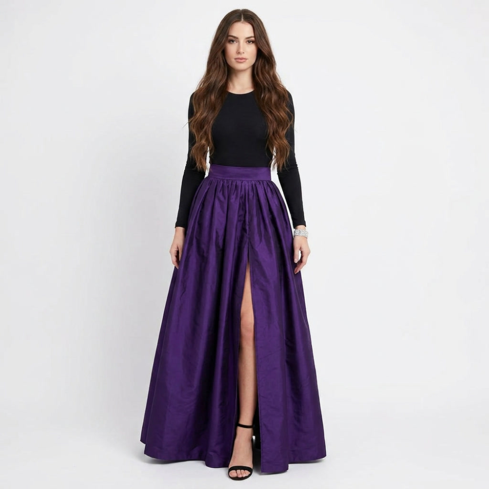 Satin Taffeta Ballskirt "Willow" - Custom Handmade Any Size, Any Length