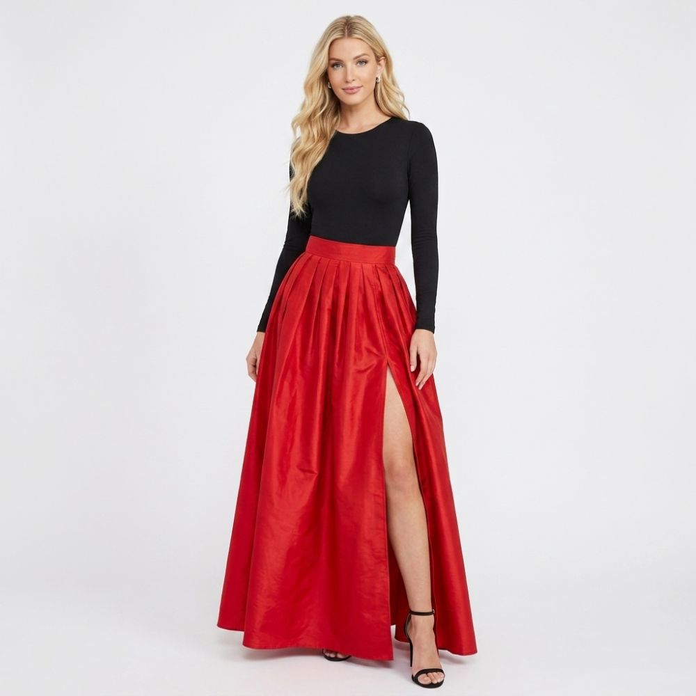 Satin Taffeta Ballskirt "Willow" - Custom Handmade Any Size, Any Length